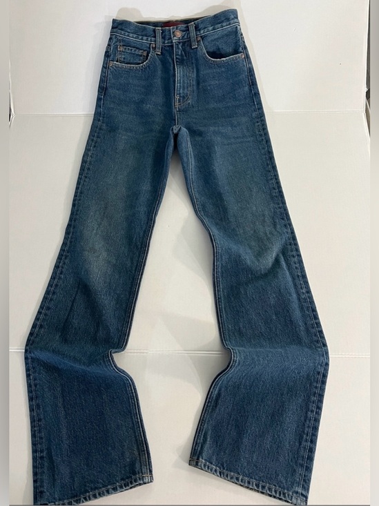 AFLALO Denim - AFLALO NEW YORK BRONTË JEANS HIGH WAISTED TIGHT FIT FLARED JEANS RIGID DENIM 26